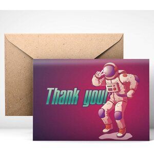 Thank You Cards Set, Includes Blank Cards & Envelopes with Stickers, 4x6", Funky